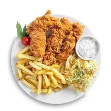 M Crispy de pui cu cartofi pai si sos de usturoi 160/200/100g